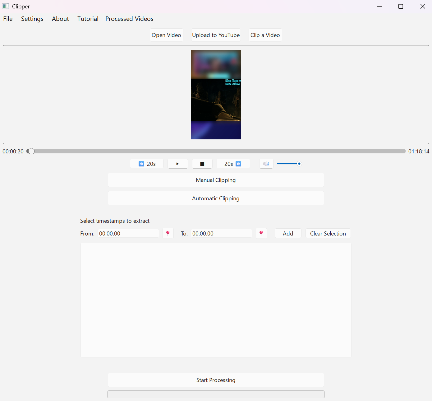 Manual clipping options